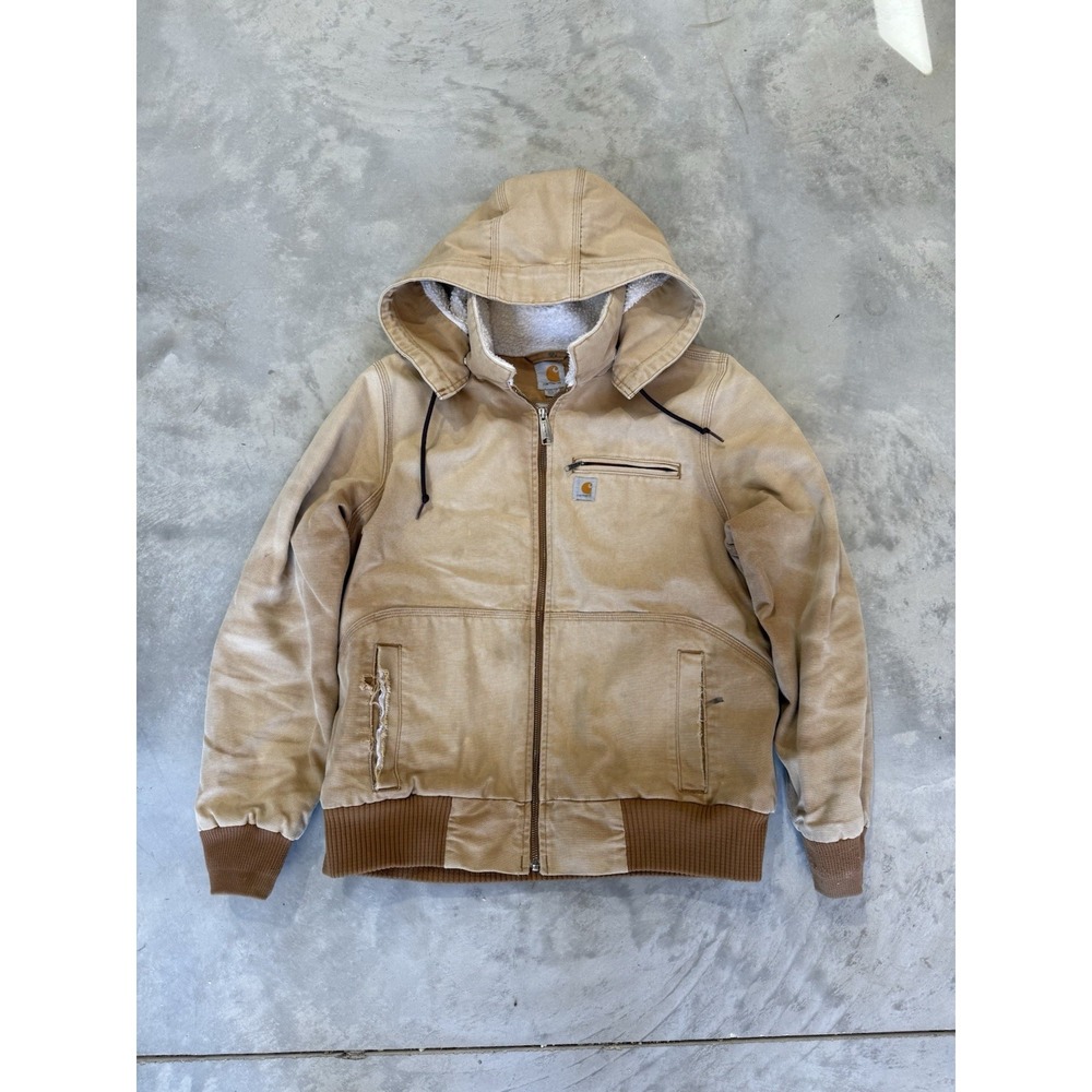 Vintage Carhartt Sherpa-Lined Wildwood Jacket Brown Tan 100815-211 Women's L